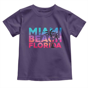 Miami Beach Florida Proud Toddler T Shirt Floridian Retro Palms Trees