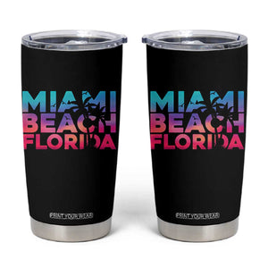 Miami Beach Florida Proud Tumbler Cup Floridian Retro Palms Trees