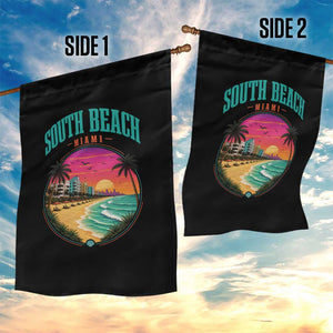 South Beach Miami Garden Flag Retro Florida USA Souvenir Gift