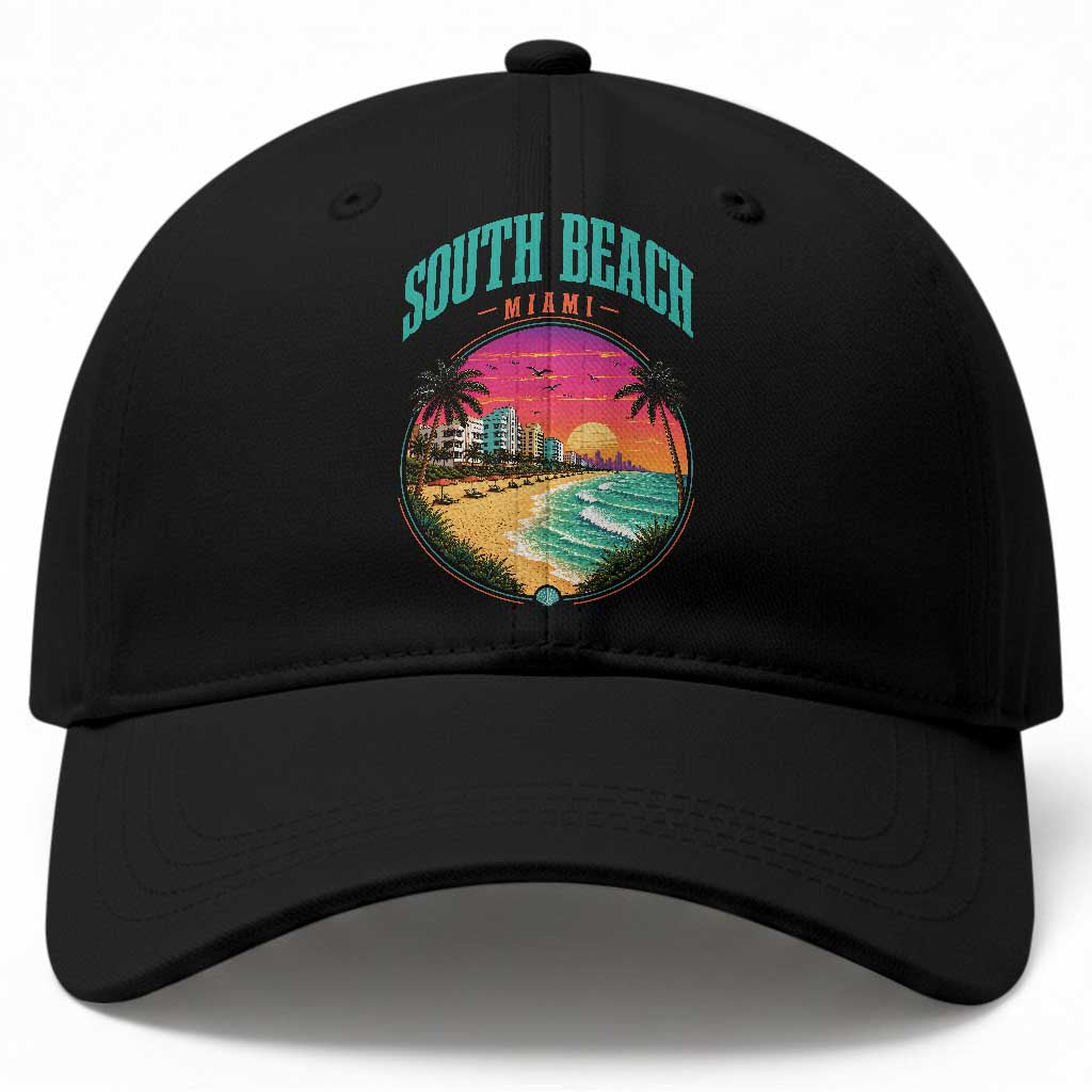 South Beach Miami Baseball Cap Retro Florida USA Souvenir Gift