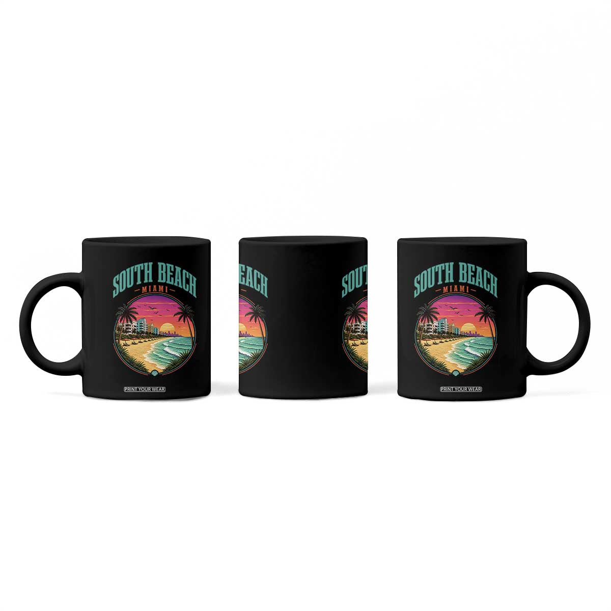 South Beach Miami Coffee Mug Retro Florida USA Souvenir Gift