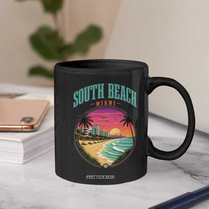 South Beach Miami Coffee Mug Retro Florida USA Souvenir Gift