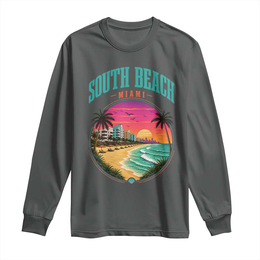South Beach Miami Long Sleeve Shirt Retro Florida USA Souvenir Gift