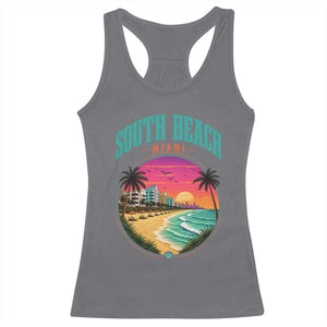 South Beach Miami Racerback Tank Top Retro Florida USA Souvenir Gift