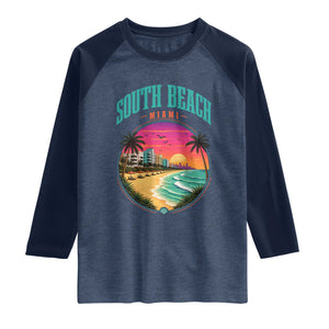 South Beach Miami Raglan Shirt Retro Florida USA Souvenir Gift