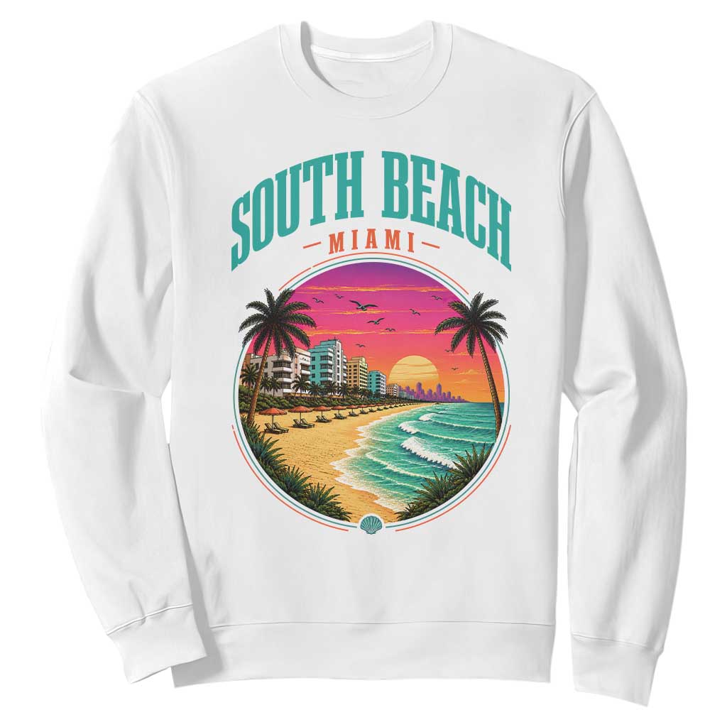 South Beach Miami Sweatshirt Retro Florida USA Souvenir Gift