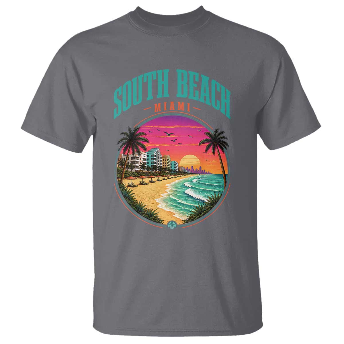 South Beach Miami T Shirt Retro Florida USA Souvenir Gift