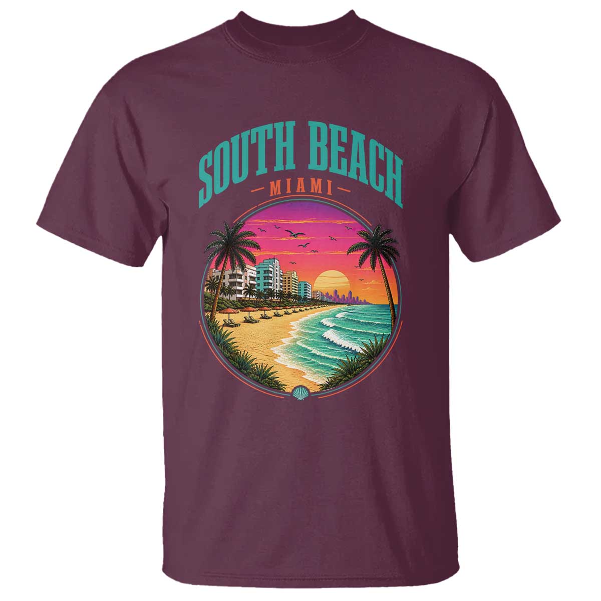South Beach Miami T Shirt Retro Florida USA Souvenir Gift
