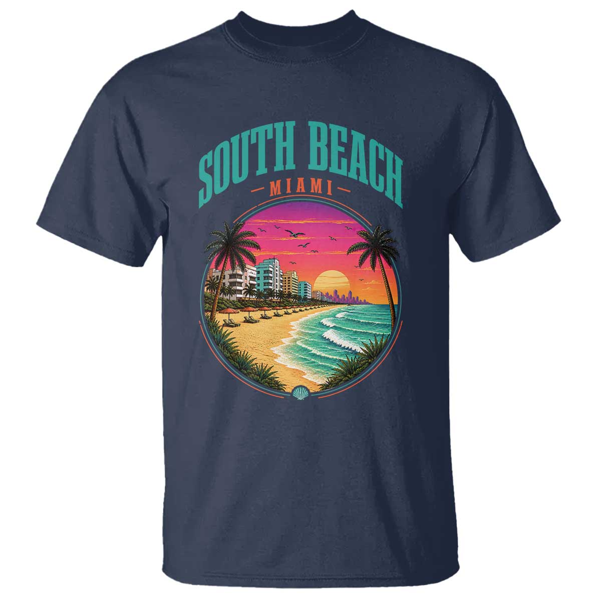 South Beach Miami T Shirt Retro Florida USA Souvenir Gift