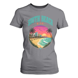 South Beach Miami T Shirt For Women Retro Florida USA Souvenir Gift