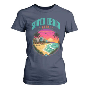 South Beach Miami T Shirt For Women Retro Florida USA Souvenir Gift