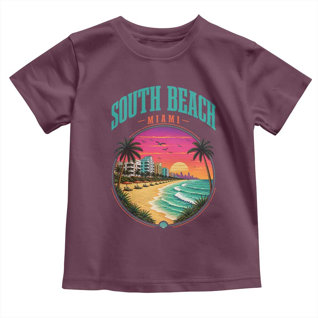 South Beach Miami Toddler T Shirt Retro Florida USA Souvenir Gift