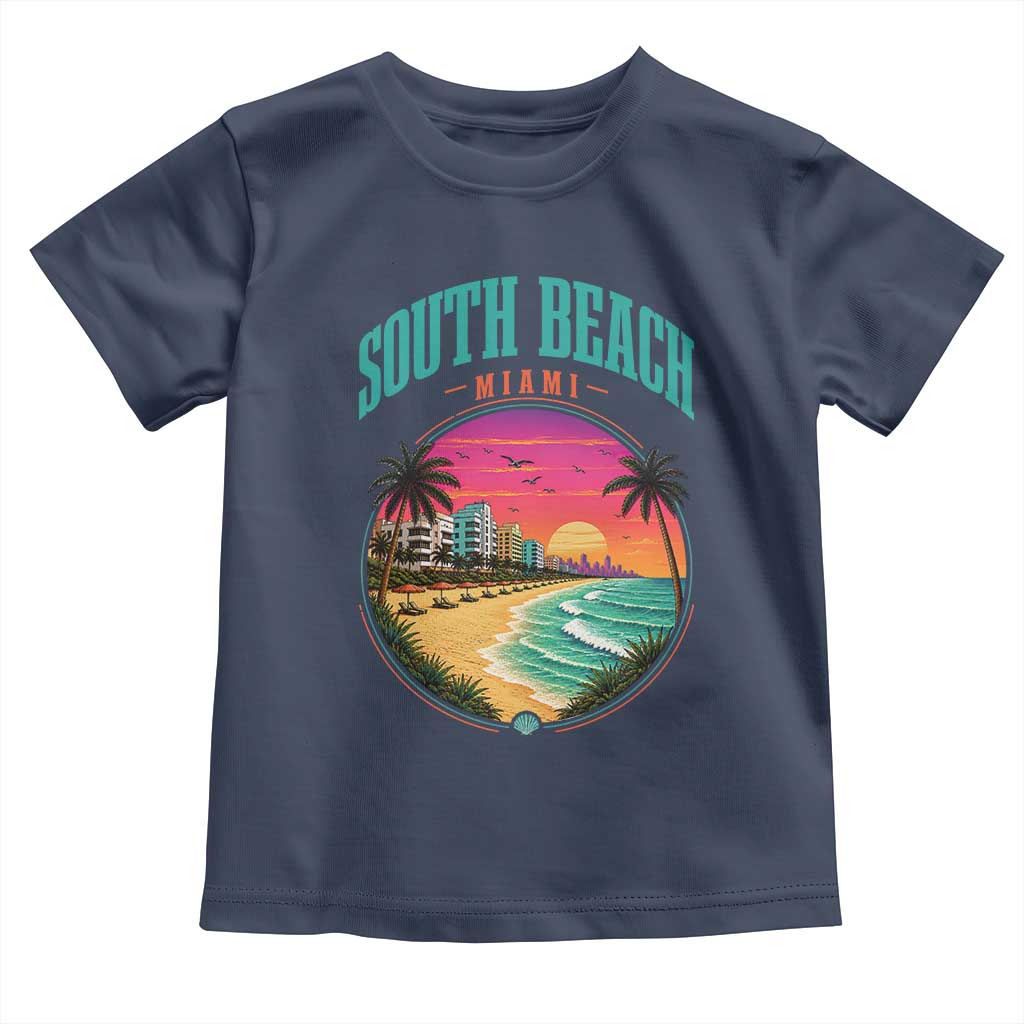 South Beach Miami Toddler T Shirt Retro Florida USA Souvenir Gift