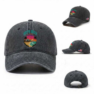 South Beach Miami Washed Cotton Baseball Cap Retro Florida USA Souvenir Gift