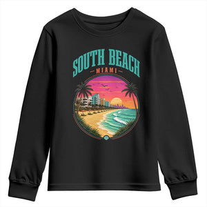 South Beach Miami Youth Sweatshirt Retro Florida USA Souvenir Gift
