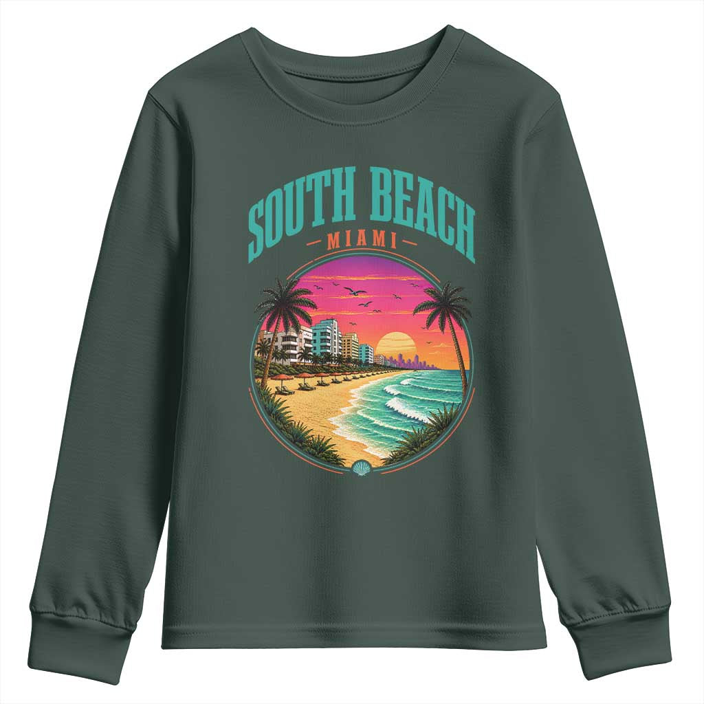 South Beach Miami Youth Sweatshirt Retro Florida USA Souvenir Gift