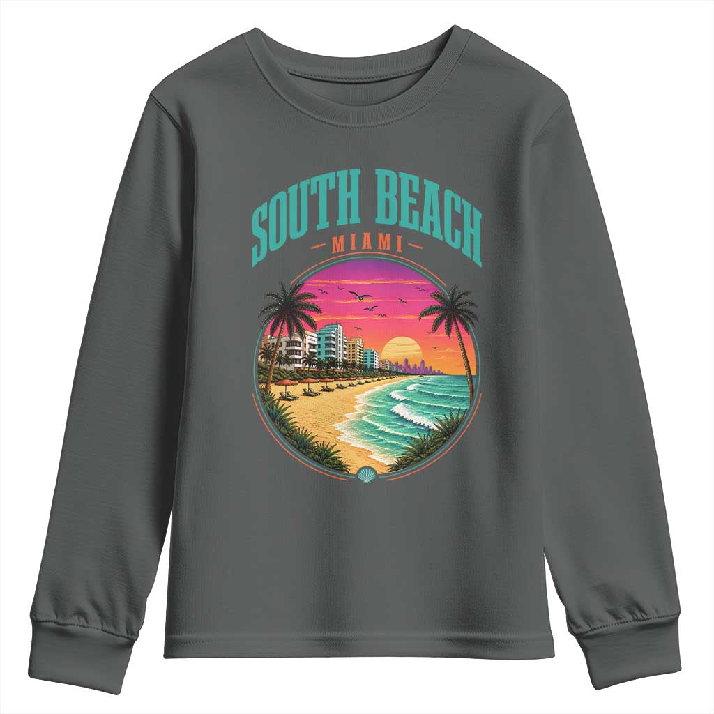 South Beach Miami Youth Sweatshirt Retro Florida USA Souvenir Gift