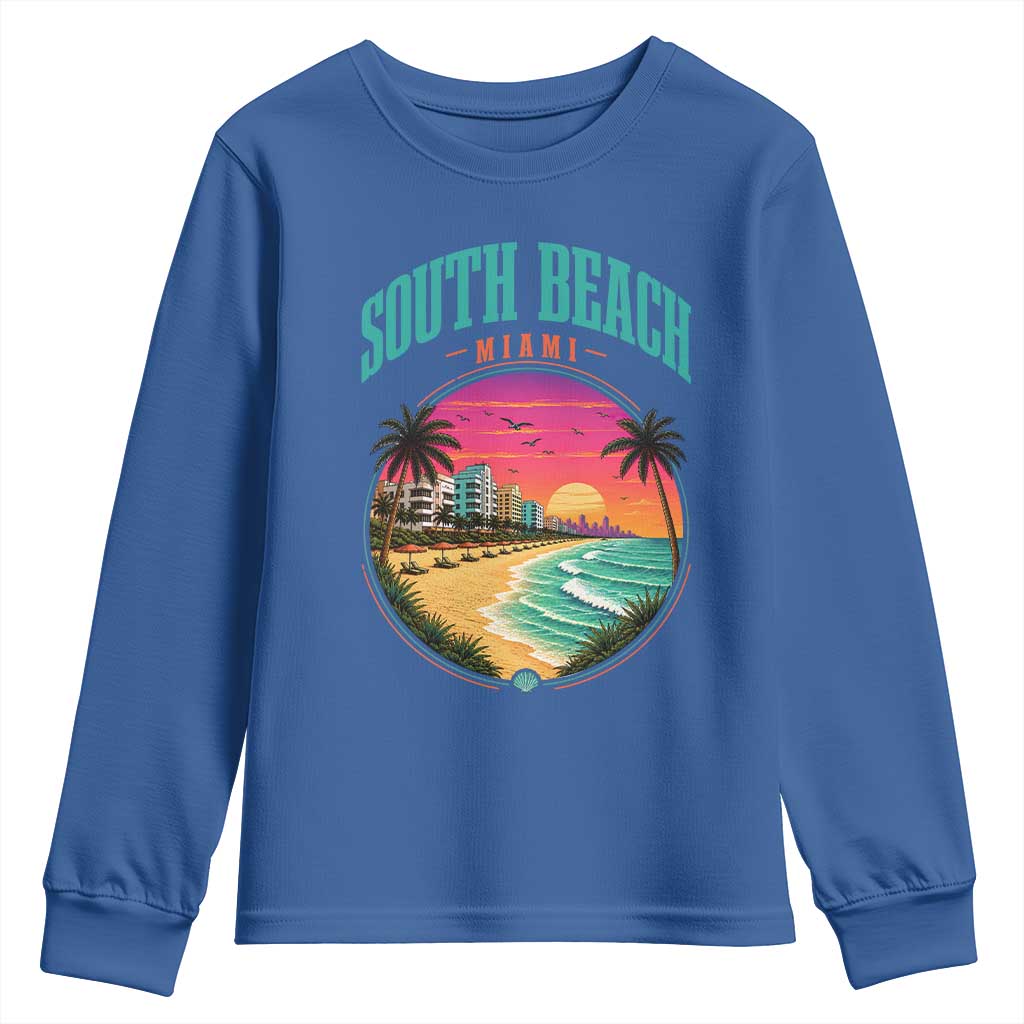 South Beach Miami Youth Sweatshirt Retro Florida USA Souvenir Gift