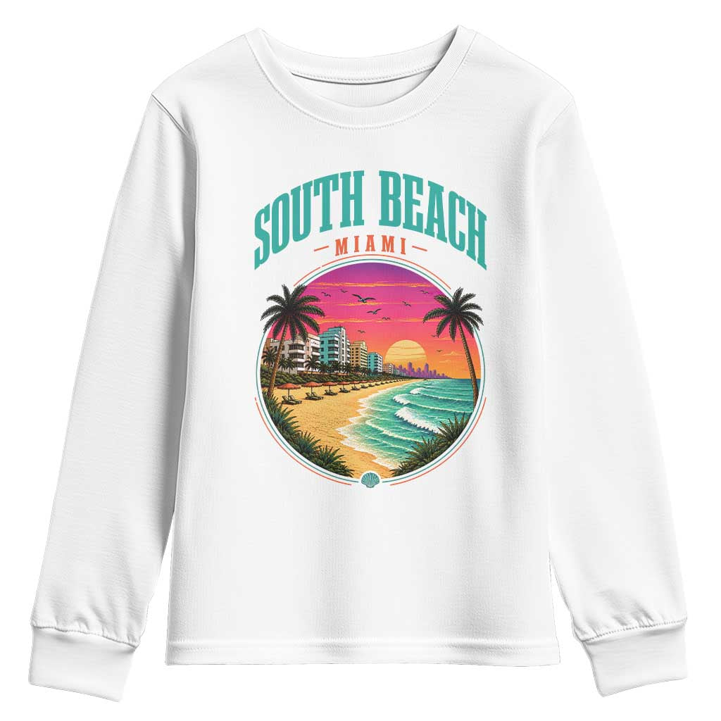 South Beach Miami Youth Sweatshirt Retro Florida USA Souvenir Gift