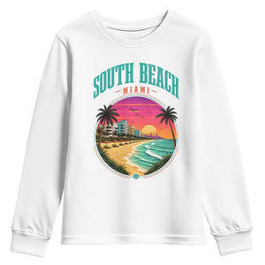 South Beach Miami Youth Sweatshirt Retro Florida USA Souvenir Gift