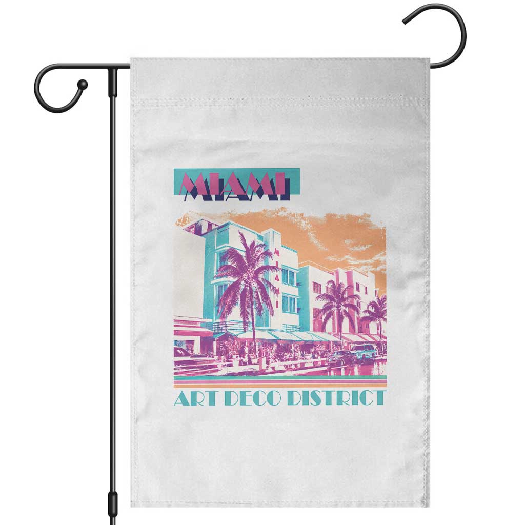 Vintage Miami Florida Art Deco Garden Flag Miami City Pride Graphic