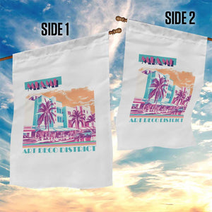 Vintage Miami Florida Art Deco Garden Flag Miami City Pride Graphic