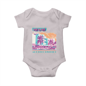 Vintage Miami Florida Art Deco Baby Onesie Miami City Pride Graphic