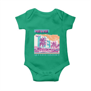Vintage Miami Florida Art Deco Baby Onesie Miami City Pride Graphic