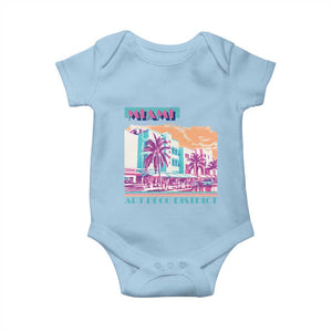 Vintage Miami Florida Art Deco Baby Onesie Miami City Pride Graphic