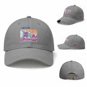 Vintage Miami Florida Art Deco Baseball Cap Miami City Pride Graphic