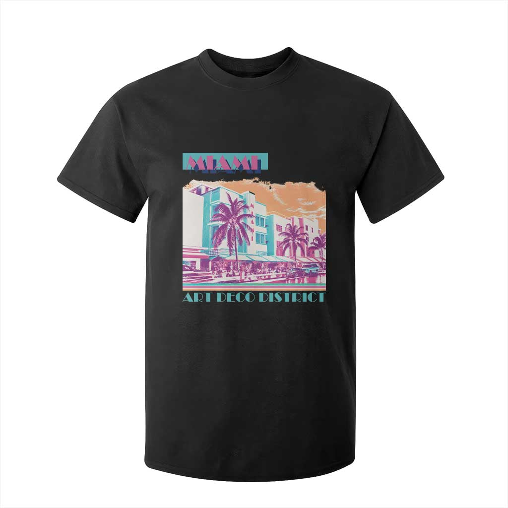 Vintage Miami Florida Art Deco T Shirt For Kid Miami City Pride Graphic
