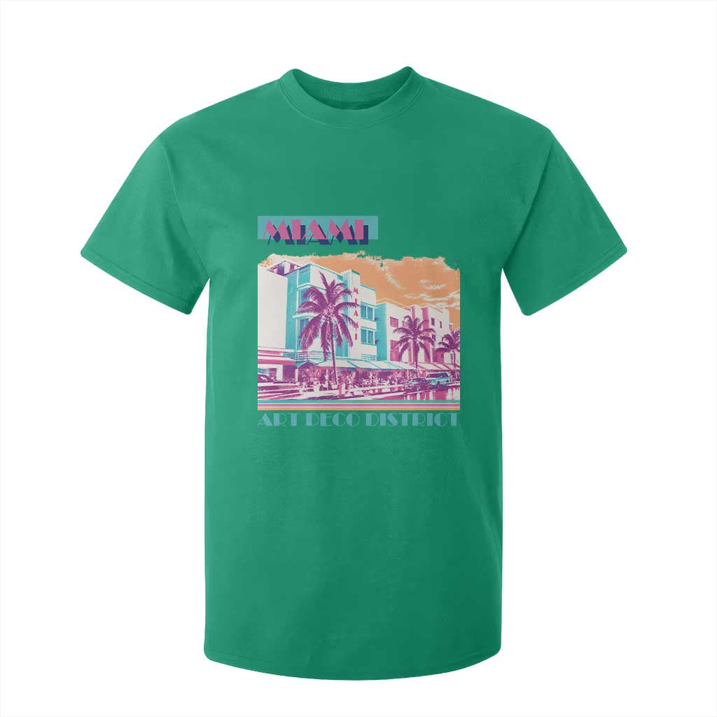 Vintage Miami Florida Art Deco T Shirt For Kid Miami City Pride Graphic