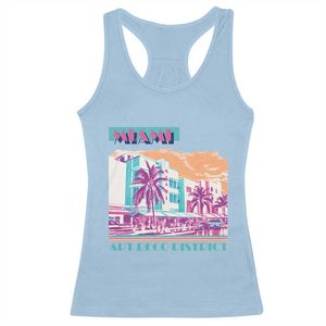 Vintage Miami Florida Art Deco Racerback Tank Top Miami City Pride Graphic