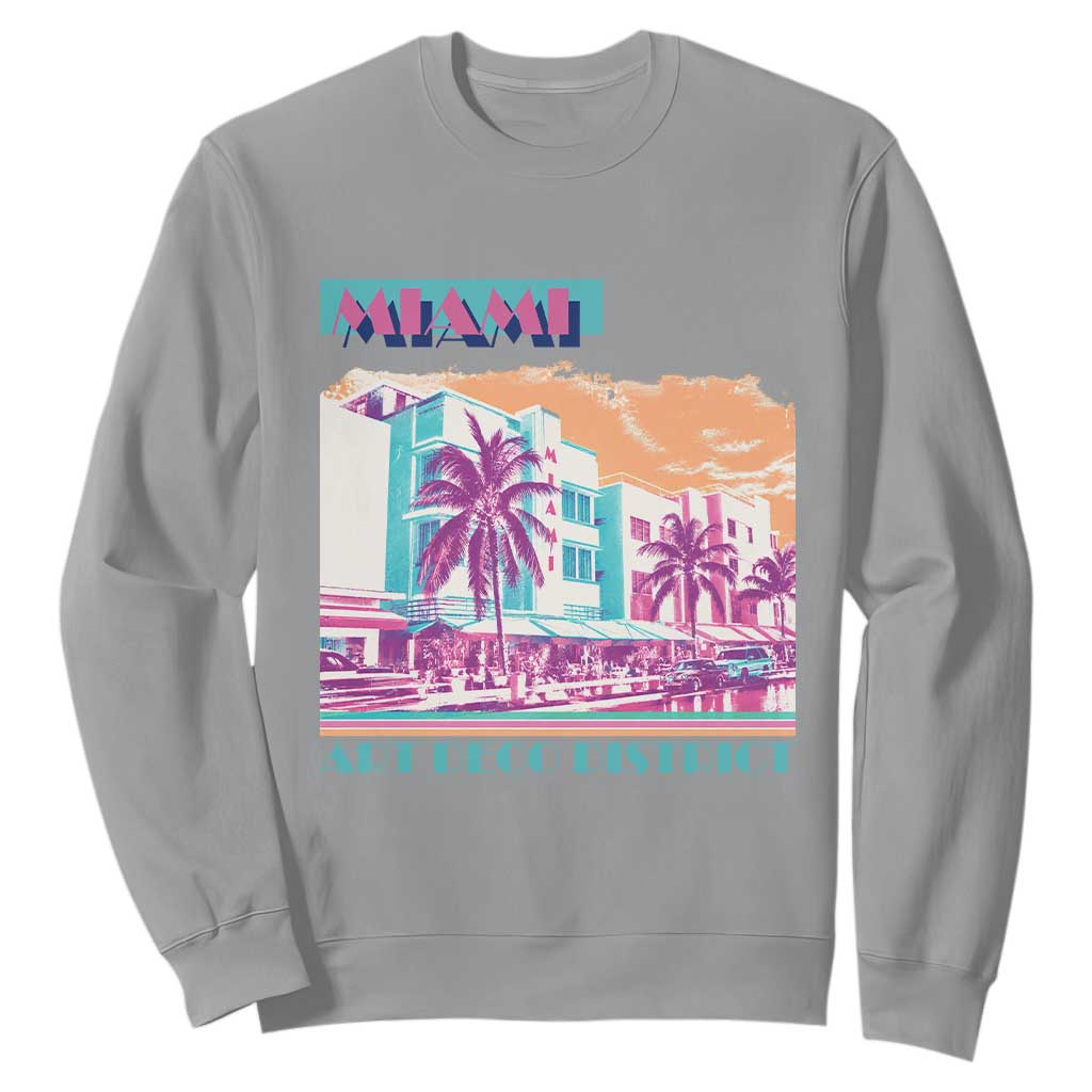 Vintage Miami Florida Art Deco Sweatshirt Miami City Pride Graphic
