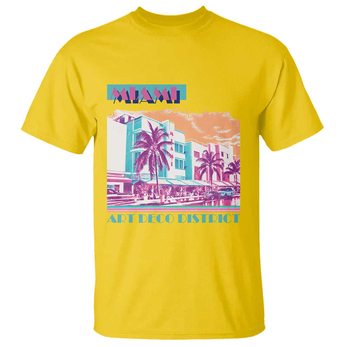 Vintage Miami Florida Art Deco T Shirt Miami City Pride Graphic