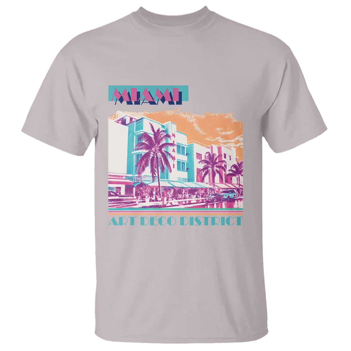 Vintage Miami Florida Art Deco T Shirt Miami City Pride Graphic