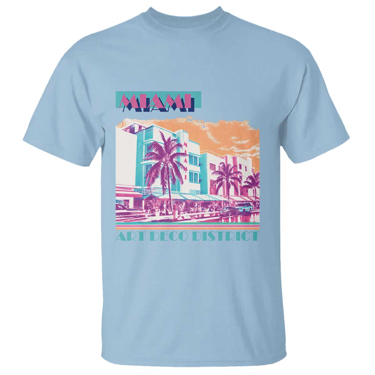 Vintage Miami Florida Art Deco T Shirt Miami City Pride Graphic