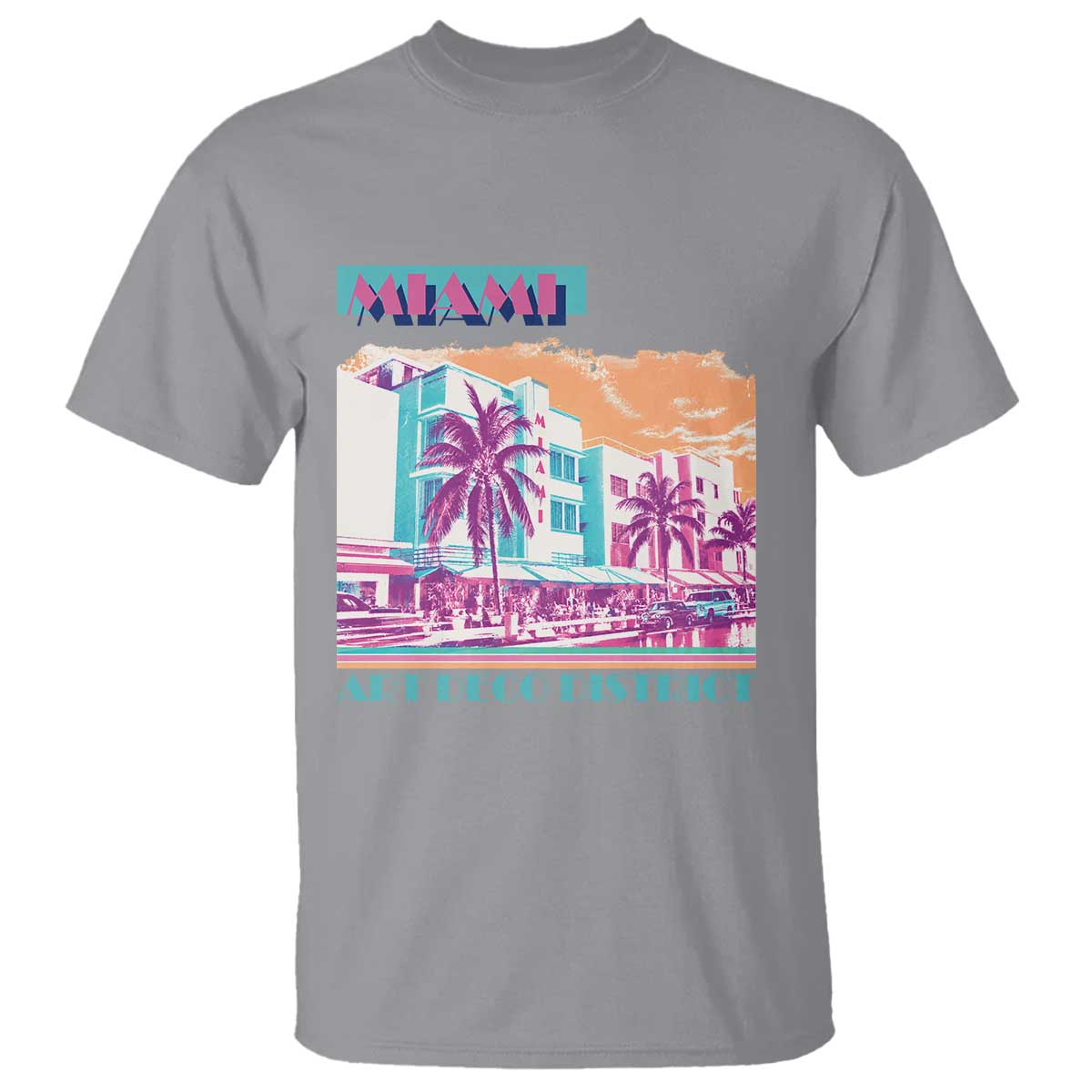 Vintage Miami Florida Art Deco T Shirt Miami City Pride Graphic