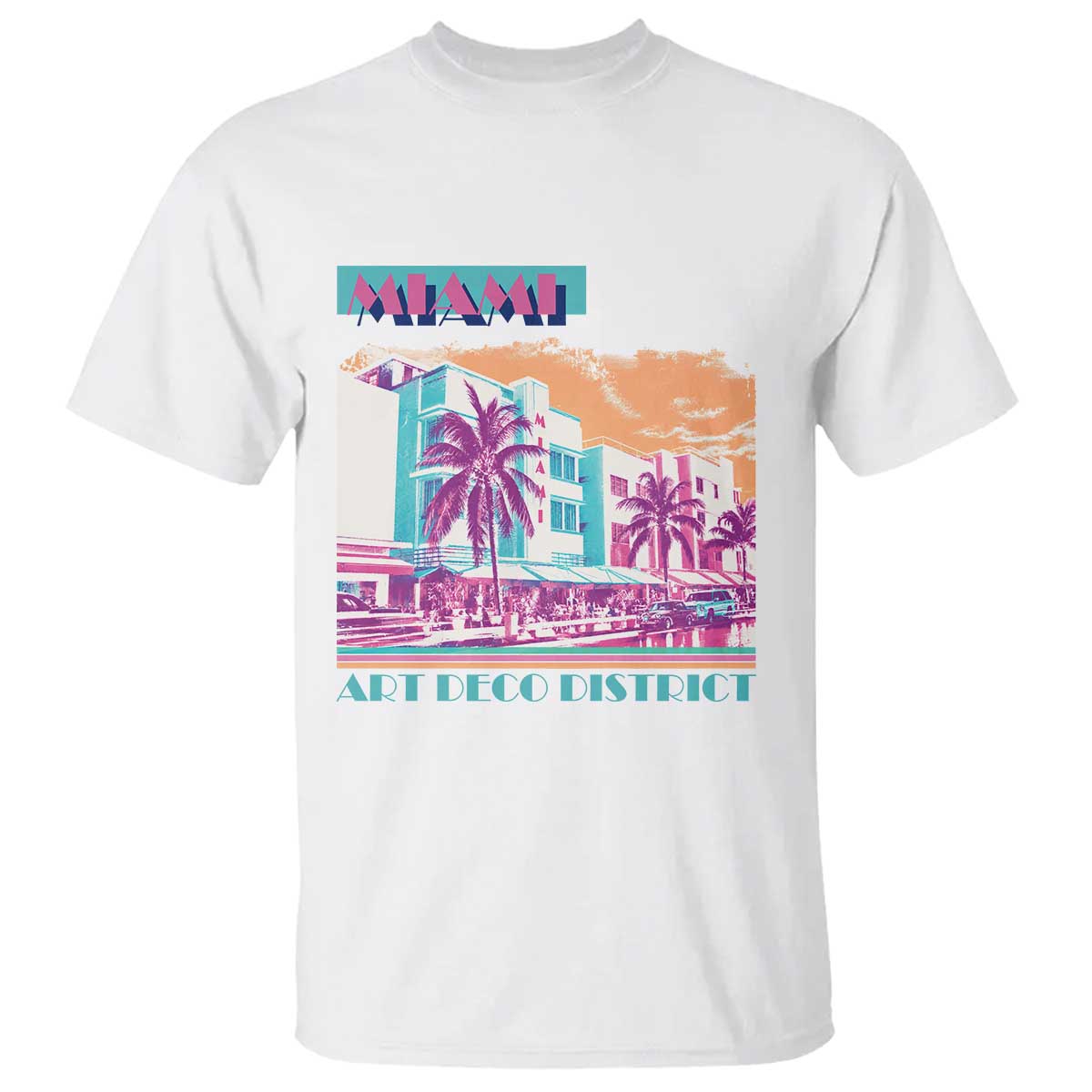 Vintage Miami Florida Art Deco T Shirt Miami City Pride Graphic