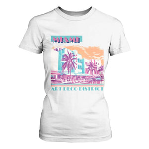 Vintage Miami Florida Art Deco T Shirt For Women Miami City Pride Graphic