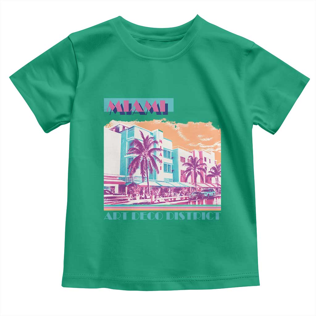 Vintage Miami Florida Art Deco Toddler T Shirt Miami City Pride Graphic