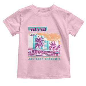 Vintage Miami Florida Art Deco Toddler T Shirt Miami City Pride Graphic