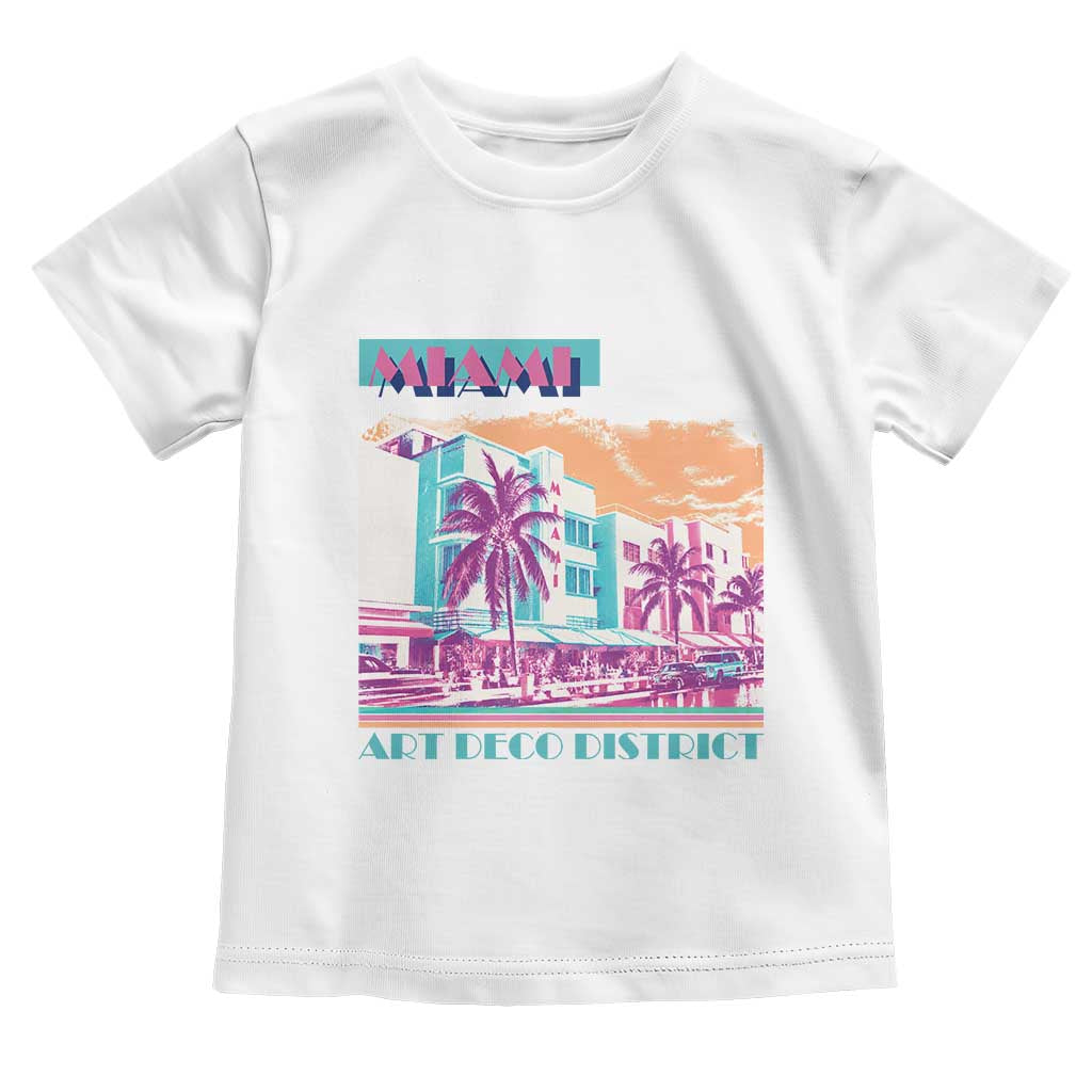 Vintage Miami Florida Art Deco Toddler T Shirt Miami City Pride Graphic