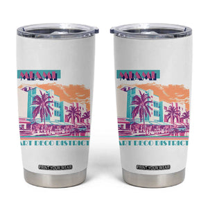 Vintage Miami Florida Art Deco Tumbler Cup Miami City Pride Graphic