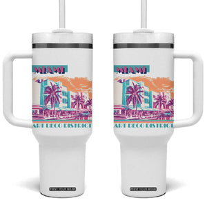 Vintage Miami Florida Art Deco Tumbler With Handle Miami City Pride Graphic