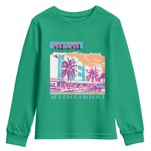 Vintage Miami Florida Art Deco Youth Sweatshirt Miami City Pride Graphic