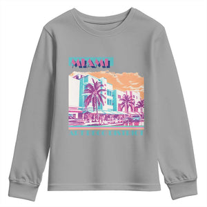 Vintage Miami Florida Art Deco Youth Sweatshirt Miami City Pride Graphic