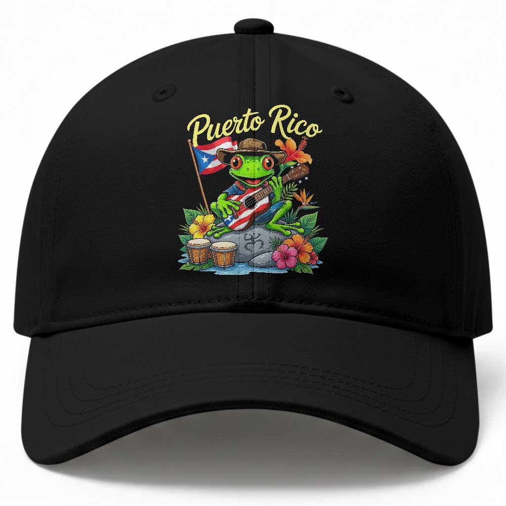 Hispanic Heritage Month Baseball Cap Taino Boricua Coqui Frog Puerto Rico