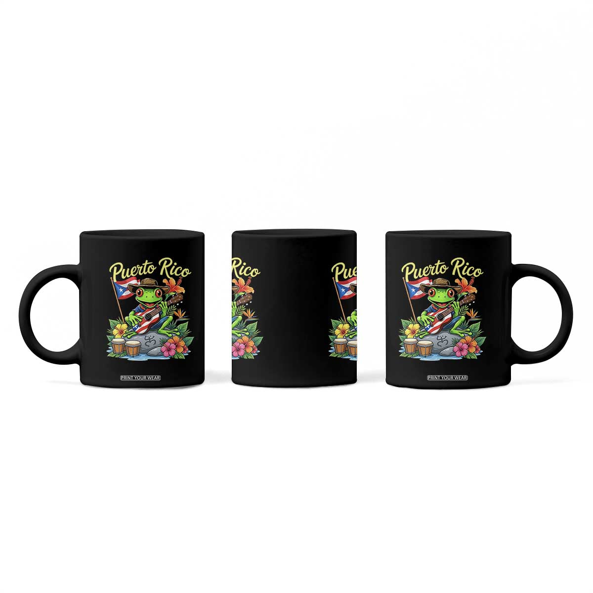 Hispanic Heritage Month Coffee Mug Taino Boricua Coqui Frog Puerto Rico