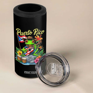 Hispanic Heritage Month 4 in 1 Can Cooler Tumbler Taino Boricua Coqui Frog Puerto Rico